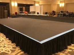 Putrajaya hotel ballroom wedding stage rental with carpeted platform