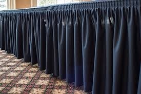 Black Stage Skirt Close Detail - CK Stage Rental King Malaysia