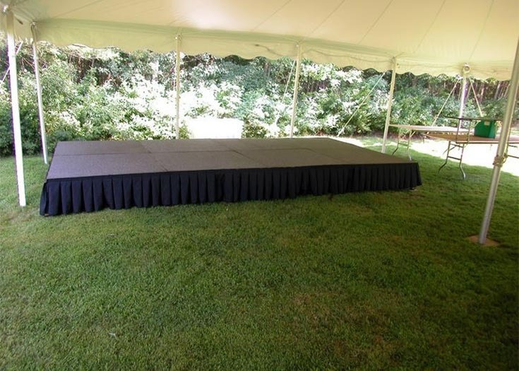 Low Profile Stage Under Canopy - CK Stage Rental King Malaysia